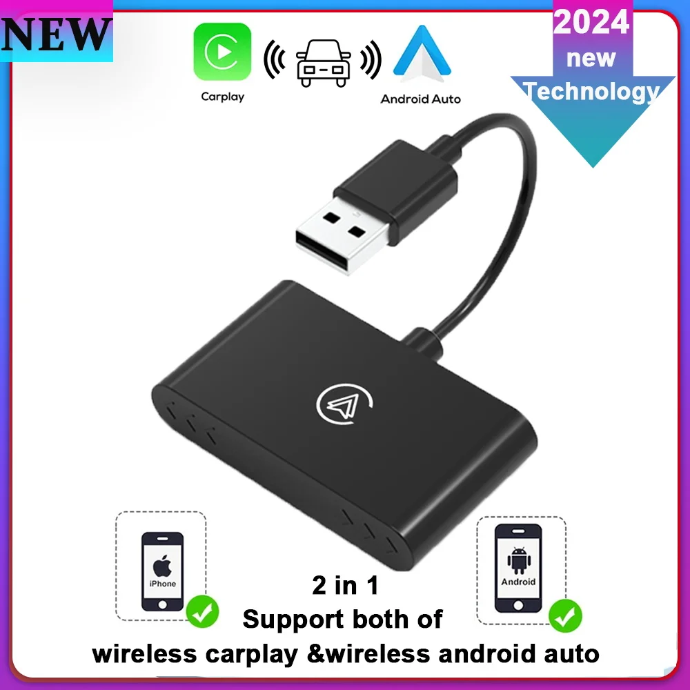 Новый Беспроводной Мини-carplay Android Auto Box Bluetooth Wi-fi Автомобильный Адаптер С Быстрым