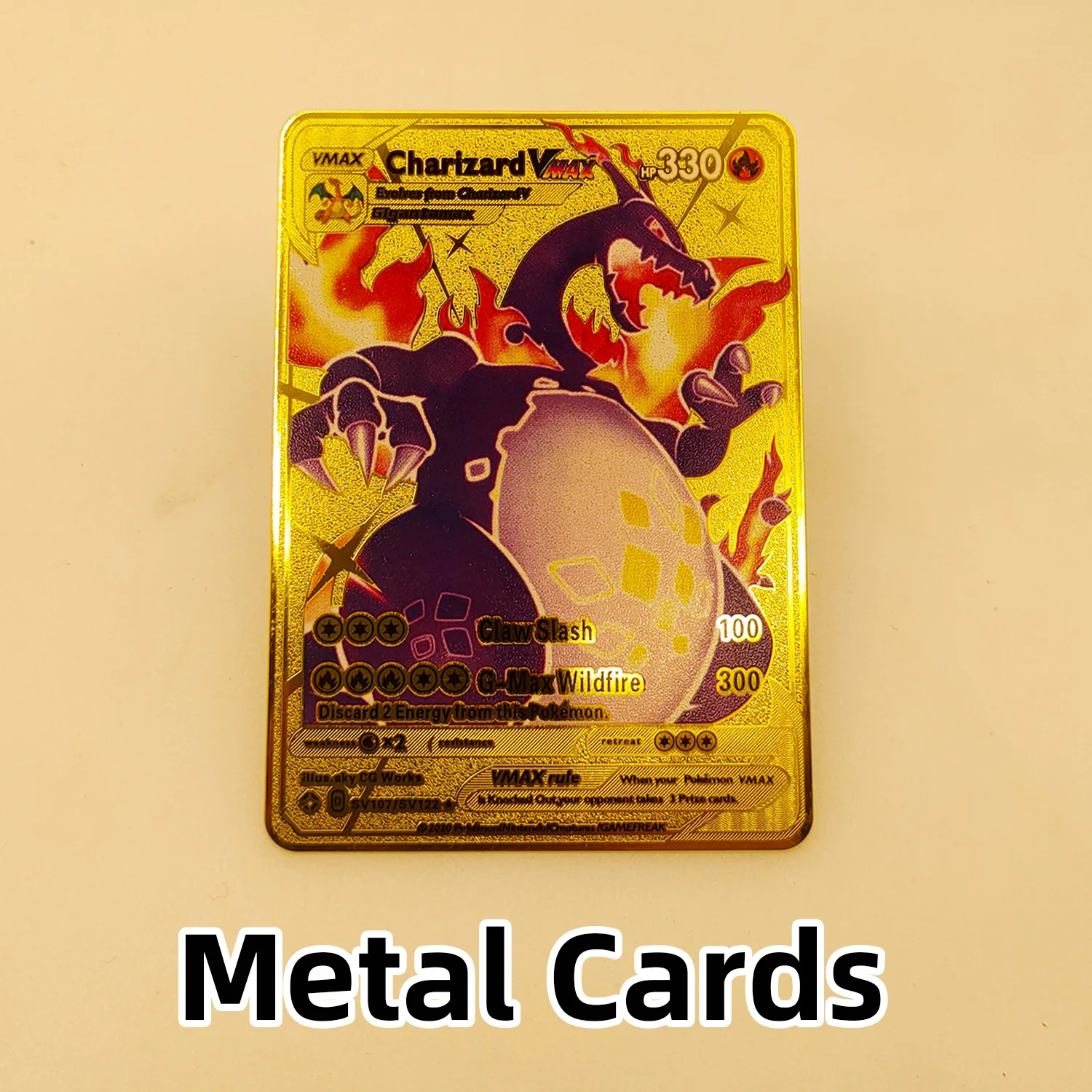 

Pokemon Cards Vmax V GX EX Gold Pokémon Metal Card Collection Game Tag Team Child Birthday Gift Kids Toys