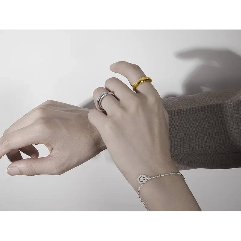 Женское Открытое кольцо из серебра 925 пробы с геометрическим рисунком |