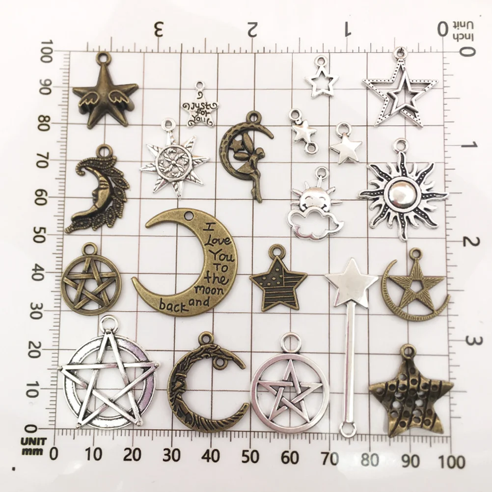 Pendant Pendants Chain Accessories Diy Ornaments Moon Alloy Star Bulk Charm Making Bracelet Key Thing Tiny Charms Sweater |