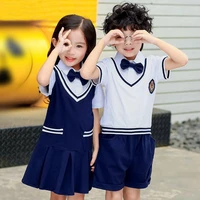 2022 summer new pure cotton british wind primary school uniforms kindergarten garden childrens suit
