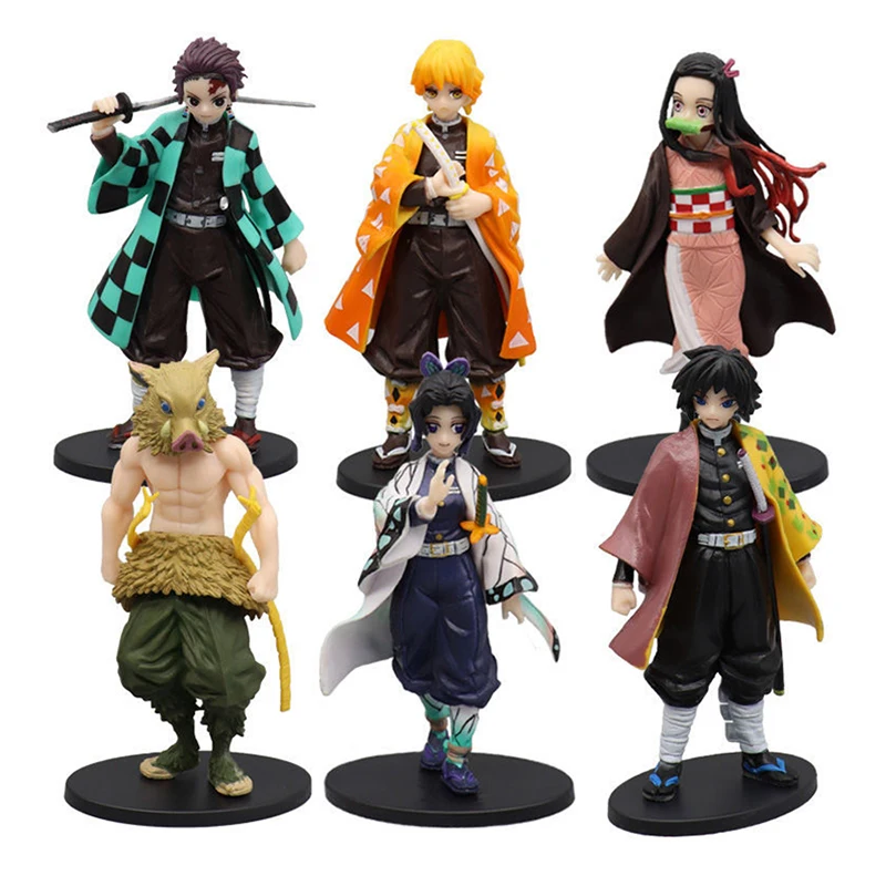 

15cm Anime Demon Slayer Kimetsu No Yaiba Action Figure Kamado Tanjirou Agatsuma Zenitsu Nezuko Warrior Pvc Model Toys Decor