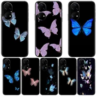 butterfly flying in the sky phone case for huawei p50 p40 p30 p20 10 9 8 lite e pro plus black etui coque painting hoesjes comic