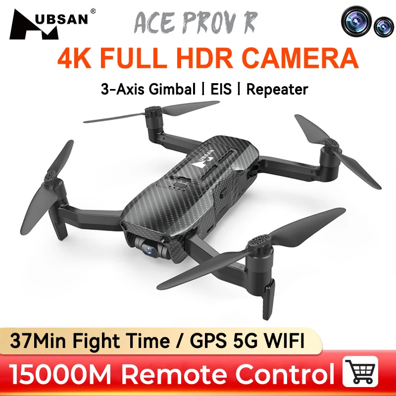 

37 Minute Flight 15km Hubsan Ace Pro R Drone Pro 4k 3-axis Gimbal Fpv Gps Obstacle Avoidance Rc Quadcopter With Camera Toy