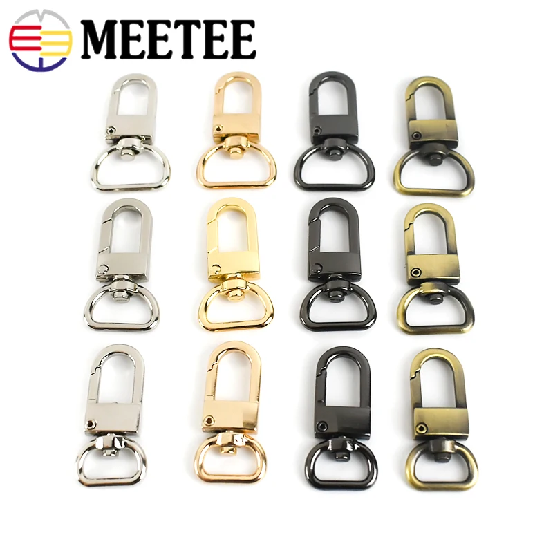 

10Pcs 13/16/19mm Metal Lobster Buckles Key Chain Hook Bag Webbing Strap Buckle Swivel Clasp Hooks Hanger Hardware Accessories