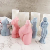 mini abstract body silicone candle mold for diy handmade aromatherapy candle plaster ornaments mould handicrafts making tool