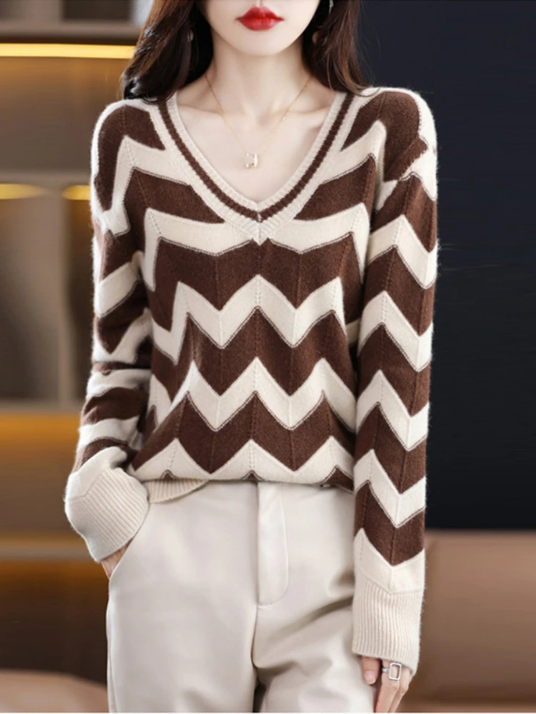 Зимняя одежда женский свитер корейская мода трикотажные свитеры большого