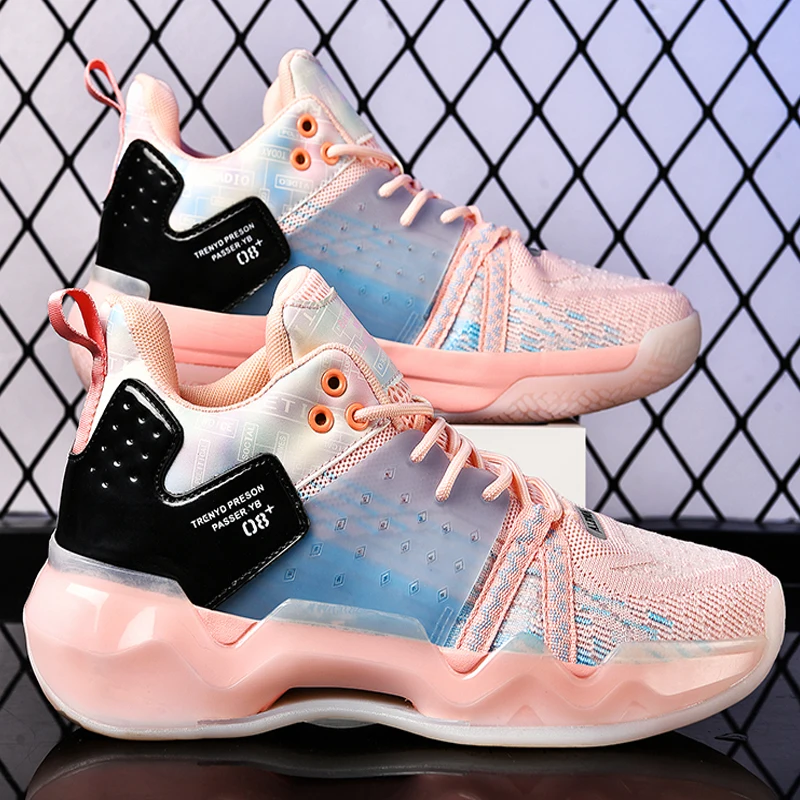 

Баскетбольные кроссовки для мужчин и женщин, дышащие, амортизирующие, Нескользящие, для спортзала, тренировок