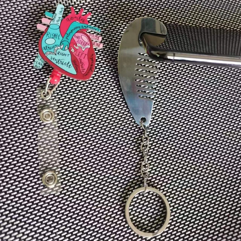 

2023 Anatomical Heart Diagram Retractable Badge Reel, Telemetry Cardiology Nurse Badge Holder, Monitor Tech Nursing