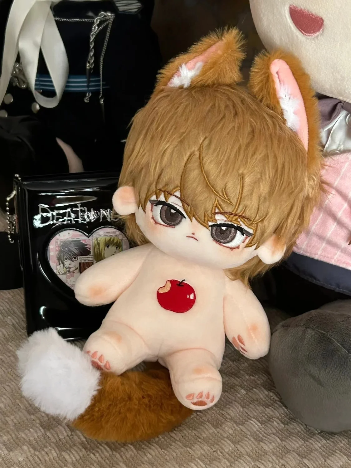 

Anime DEATH NOTE Yagami Light Cute Monster Cosplay Plush Stuffed Doll Body Dress UP Cotton Pillow 20cm Mascot Gift Xmas