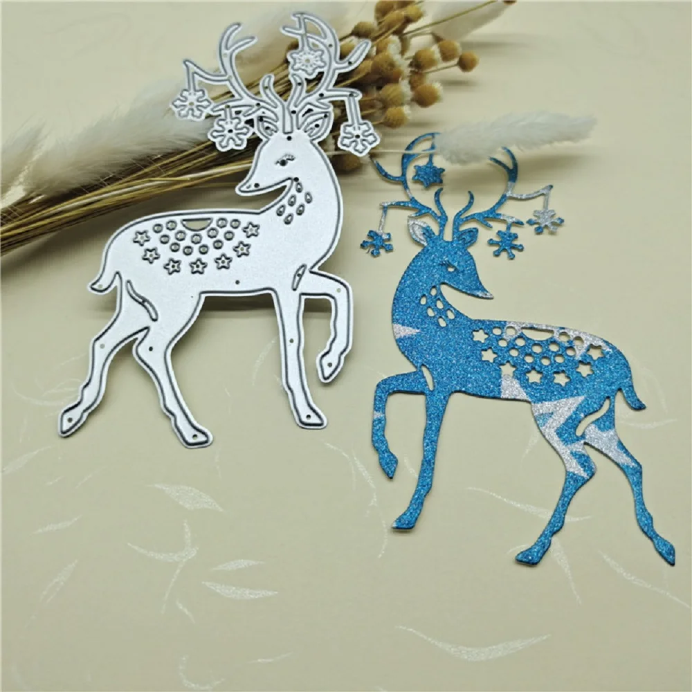 

Christmas Deer Craft Metal stencil mold Cutting Dies decoration scrapbook die cuts Album Paper Craft Embossing DIY Card Crafts