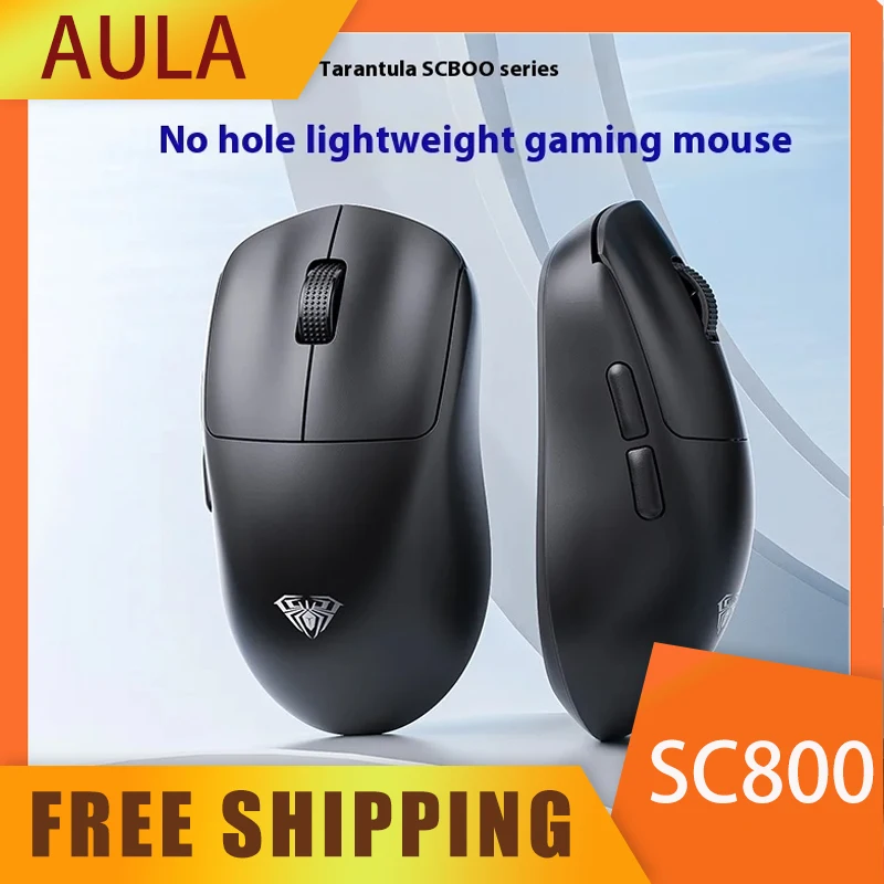 Игровая мышь Aula Sc800 8k Paw3395 датчик с ключом 37 г сверхлегкая беспроводная 2 4 26000 точек