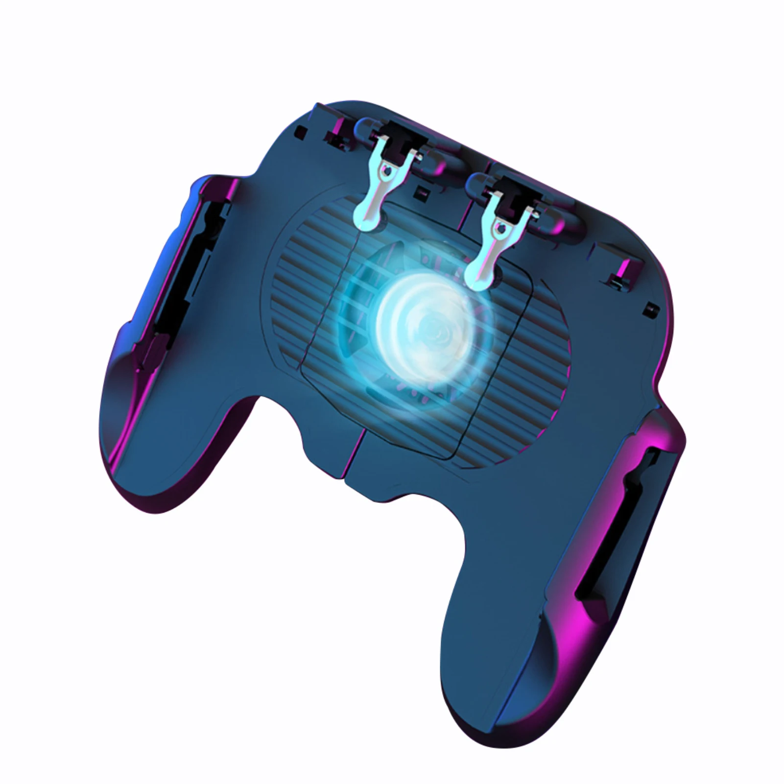 

Six Finger PUBG Game Controller Gamepad Trigger Shooting Free Fire Cooling Fan Gamepad Joystick For IOS Android Mobile Phone