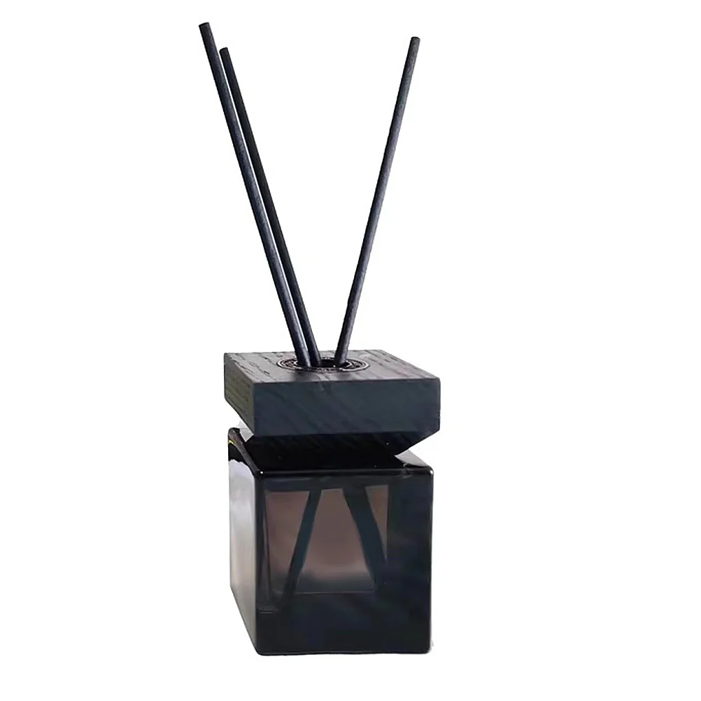 1 Set Rattan Diffuser Aroma Bottle Oil Diffuser with Sticks Glass Aroma Diffuser Container