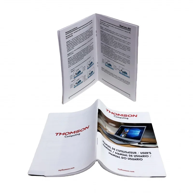 Free Samples User Guides Manuals Matte Finished Instruction Folded Manual paper card book advertising paper colourful printing