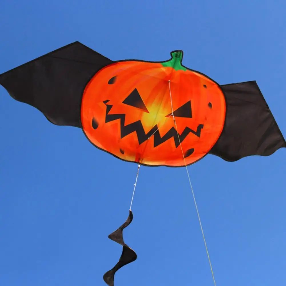 

Simple Flying Kite Easy Installation Eco-friendly High Strength Cartoon Flying Kite Devil Pumpkin Kite Large Kite