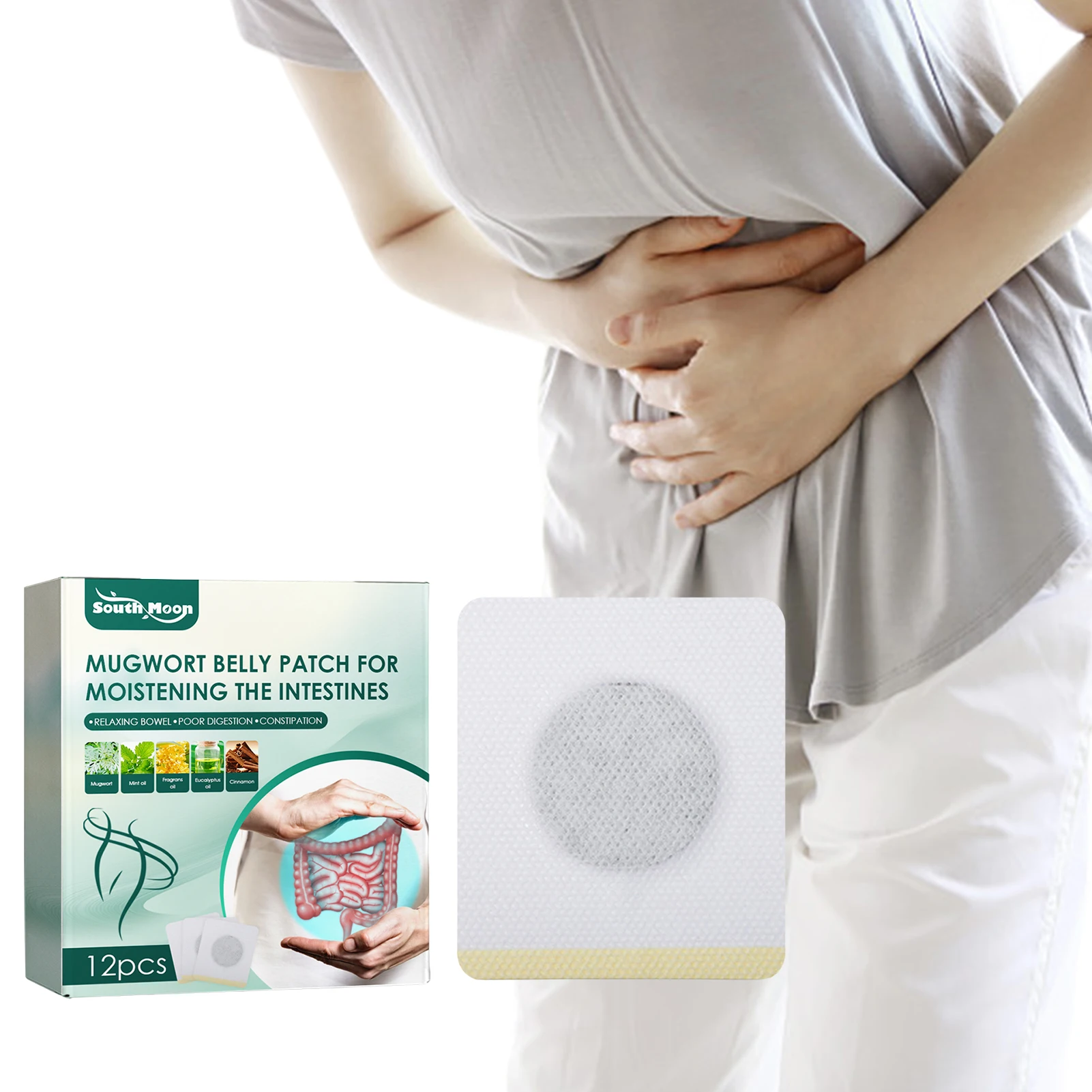 

Пластырь для живота Mugwort для увлажнения кишечника, травяные патчи для сжигания веса, наклейки для сжигания жира живота