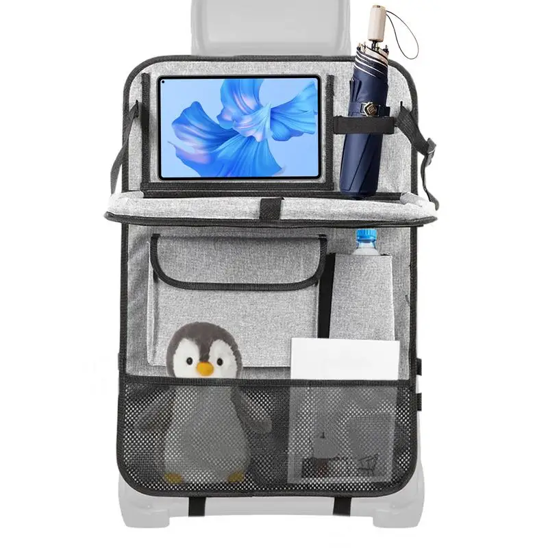 Organizer na tylne siedzenie dla dzieci Schowek oparcie fotela samochodowego Akcesoria podróżne z uchwytem tablet Wiele kieszeni Wodoodporny