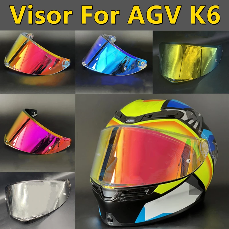 

Motorcycle Helmet Shield for AGV K6 Helmet Visor Lens Uv Cut Windproof Sunshield Capacete De Moto Visera Faceshield Accessories