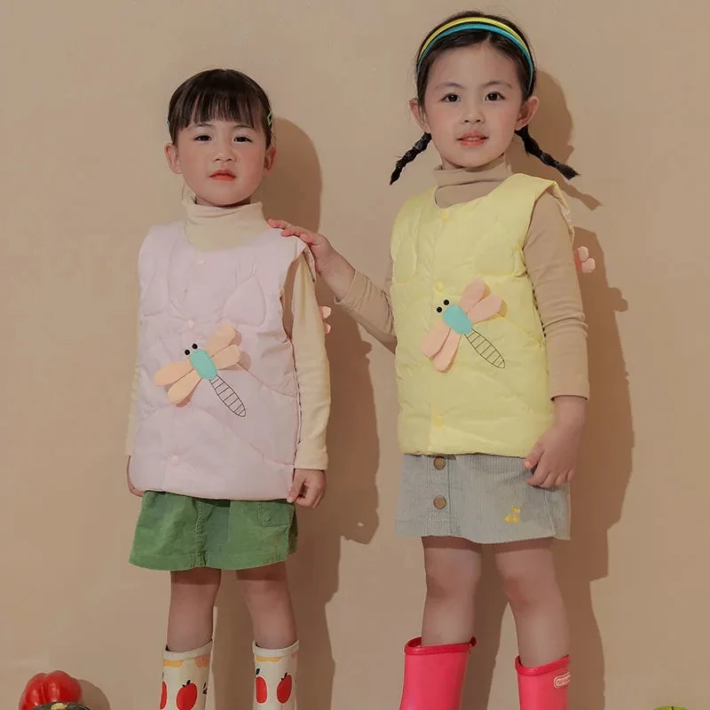 

2021 new cute children's cartoon dragonfly skin-friendly vest