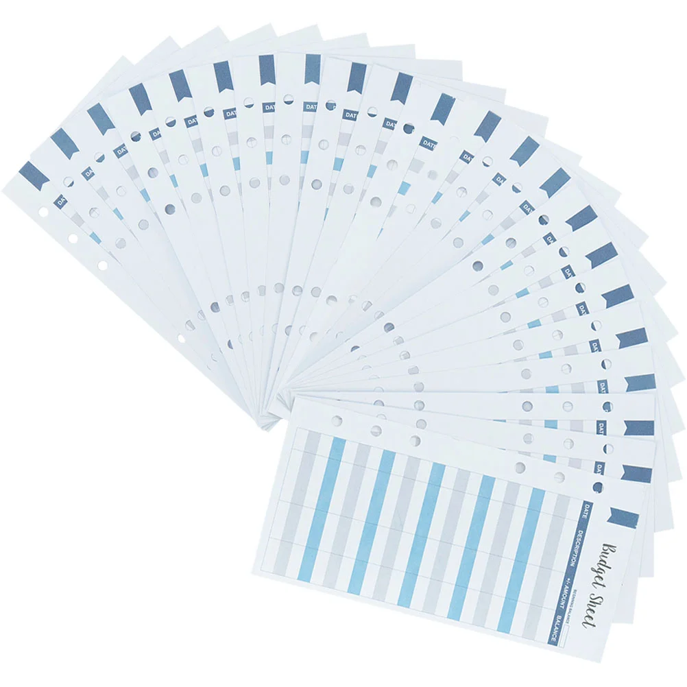 

50 Sheets Binder Cash Envelope System Budget Sheets Office Accessories Cash Envelope Budget Sheet for Home Office Budget School