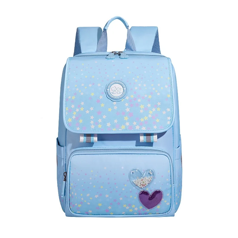 Girls Princess Sweet Fashion Little Star Love Heart Pearl Backpacks New Children Students Grades 1-3 Lightweight Schoolbags Hot