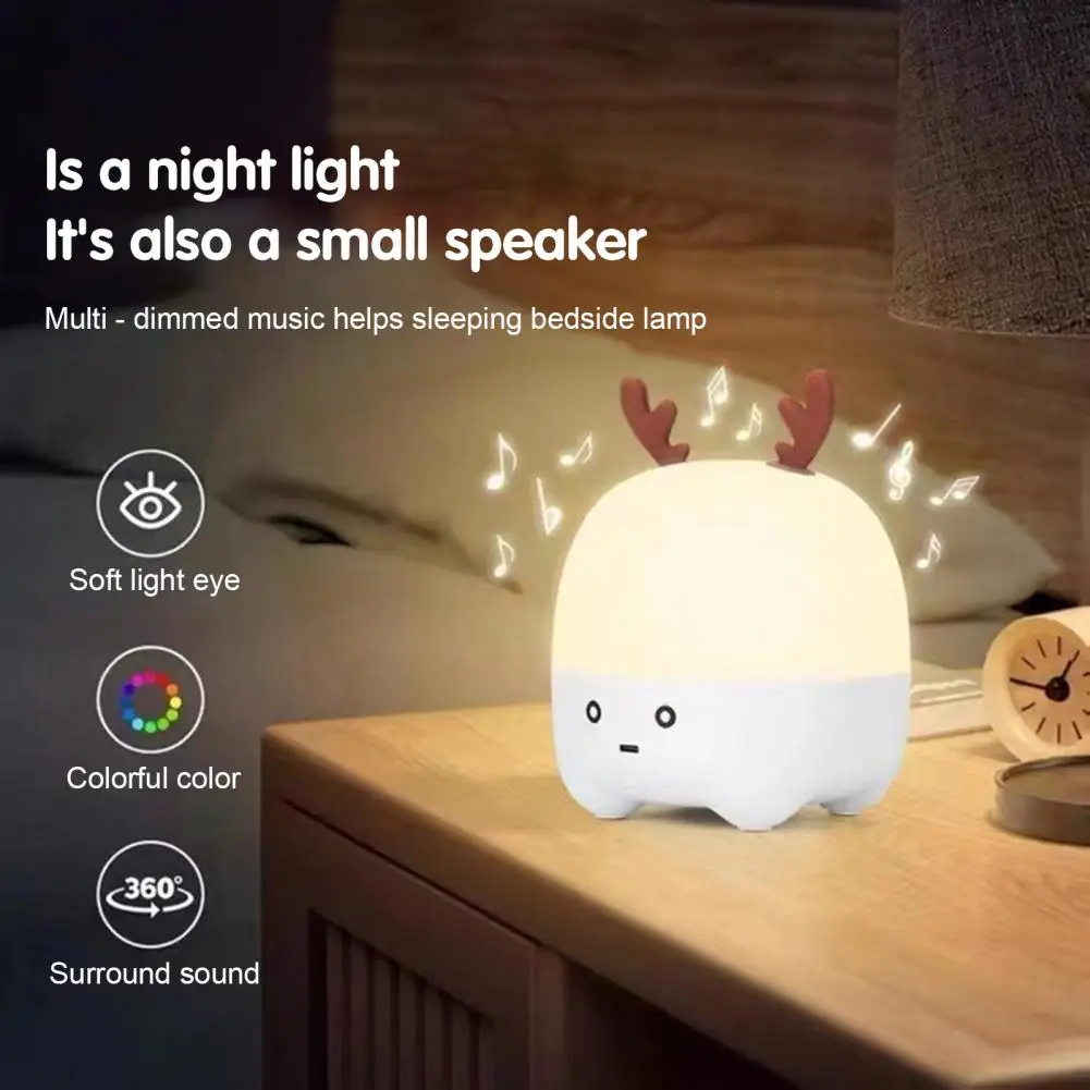 

Модный динамик с длинным временем работы батареи, с кнопкой управления, с рисунком оленя, мини стерео громкий динамик для дома