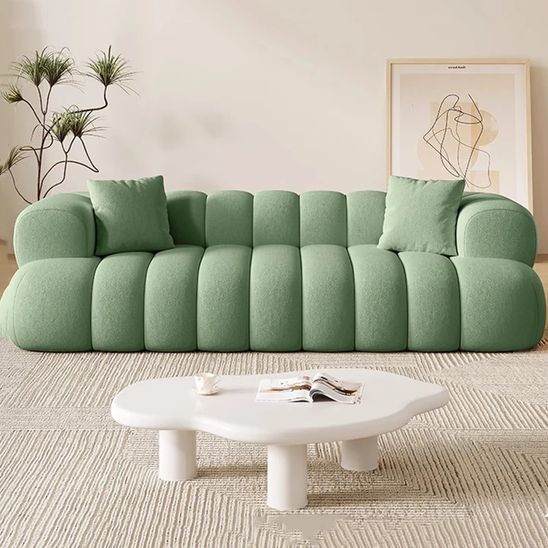 

Роскошный белый необычный диван, дизайнерский пол из овечьей шерсти, зеленые диваны для гостиной, гусеничные прямые комфортные диваны, домашняя мебель