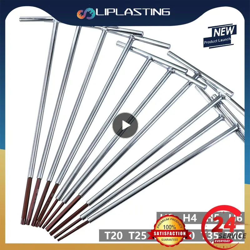 

Lengthened T-shaped Hex Socket Wrench S2 Flat Head Hex/flower Screwdriver Labor-saving Wrench Tool