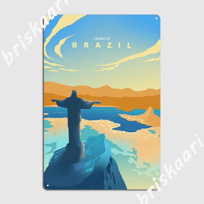 

Металлический плакат с надписью «Чудеса Бразилии»