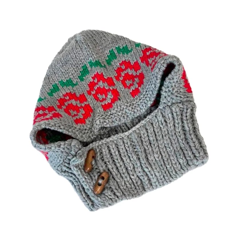 Вязаная толстовка с капюшоном модная шляпа цветочным узором эстетичная шапка