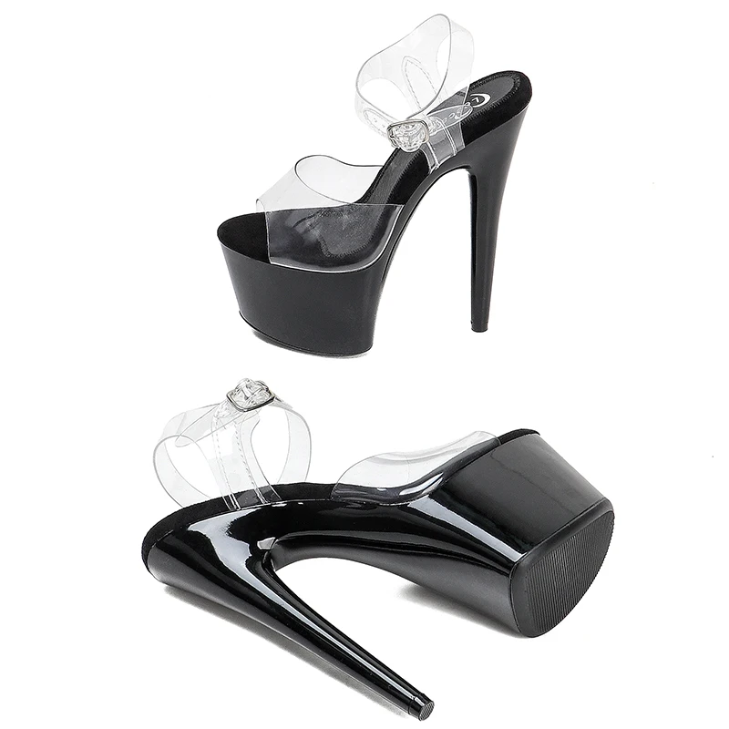 Leecabe 17CM/7Inch Women's Platform Sandals  party High Heels Shoes Pole Dancing Shoes
