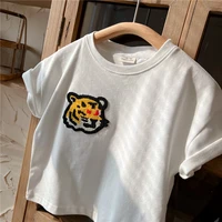 casual tshirts graphic kids super cool tiger t shirt brand design pattern children boys girls unisex toddler fashion tops white