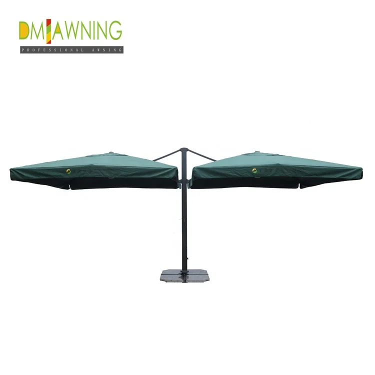 

Multiple Cantilever Square Umbrella with 2 Heads Patio Umbrella,hanging Rome Umbrella for Sale Outdoor Furniture 3-5 Years 4M