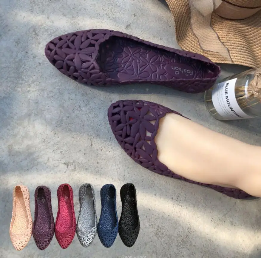 

Сандалии женские с круглым носком, летние повседневные туфли на плоской подошве, дышащая обувь с перфорацией, с цветами, милая обувь