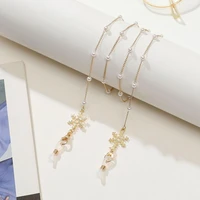 fashion pearl beaded eyeglass chains glasses reading eyeglasses holder strap cords mask lanyards accessories for women