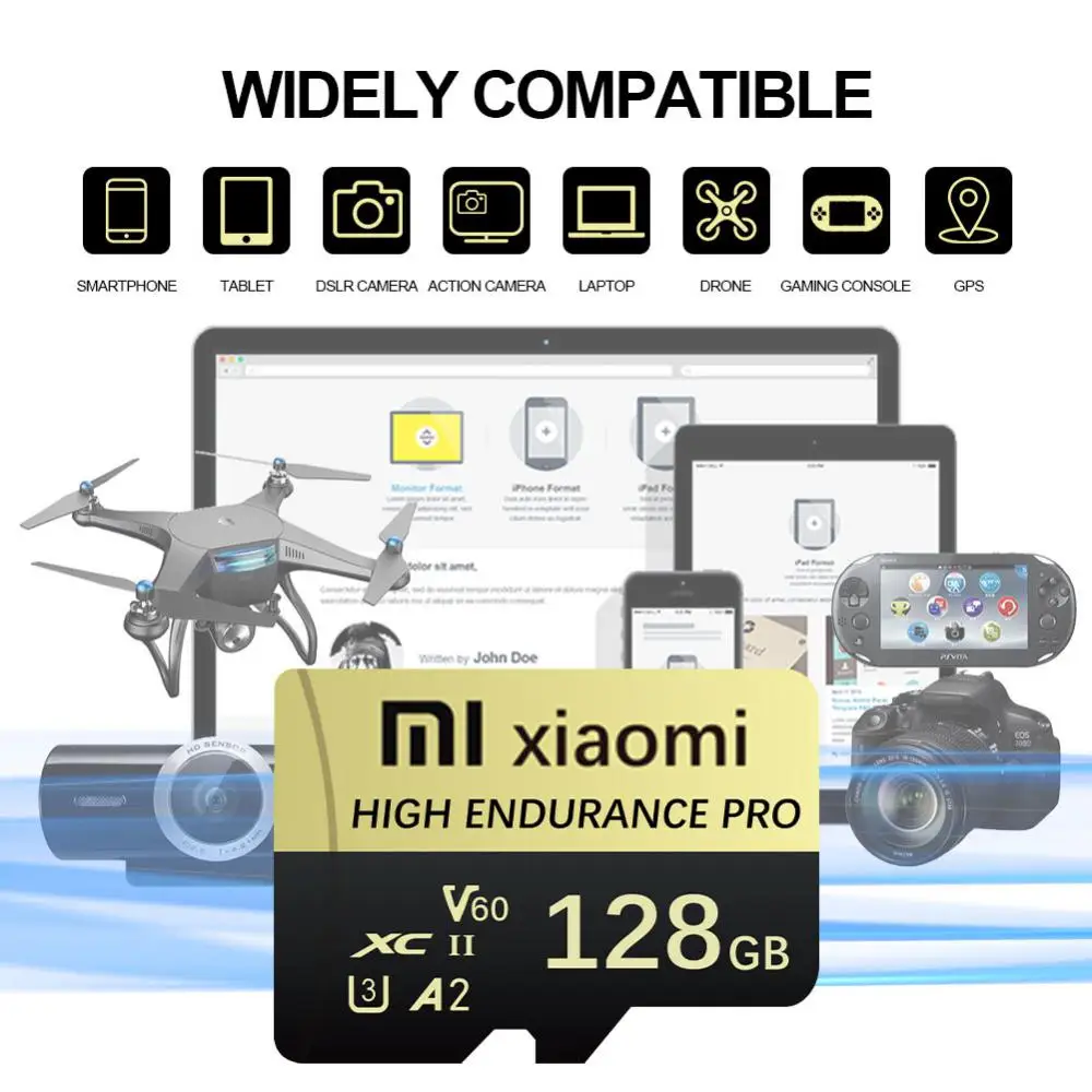 Высокоскоростная карта памяти Xiaomi C10 U3 1 ТБ V30 Micro TF SD 128 ГБ 256 флэш-карта для камеры