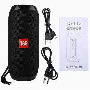Original Tg117 Outdoor Bluetooth Speaker Waterproof Ipx5 Wireless Loudspeaker Portable Soundbar Support Tws Hand-Free Fm Aux Tf