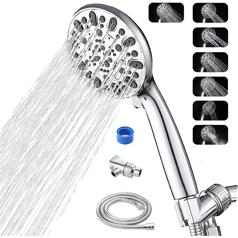 

7-function High Pressure Hand-held Shower Set Seven Gear ABS Shower Head American European Standard Shower Head