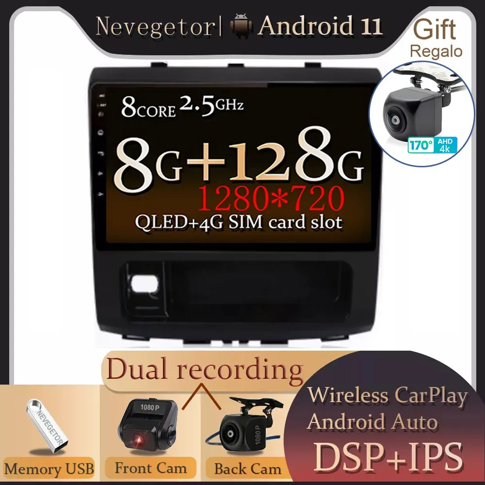 Автомагнитола мультимедиа-видеоплеер с навигацией GPS Android 10 без 2 DIN для автомобиля Great Wall Haval H9 2014-2020.