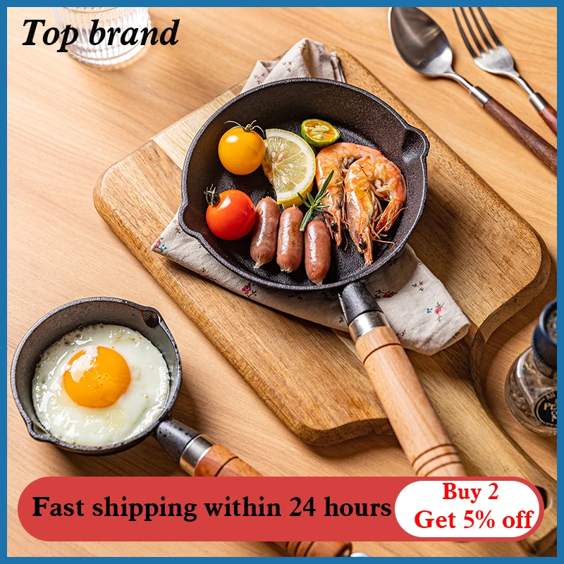 

Cast Iron Mini Omelette Pan Non-Stick Omelette Dumpling Divine Hot Frying Pan Breakfast Omelette Pan Portable Small Cooking Eggs