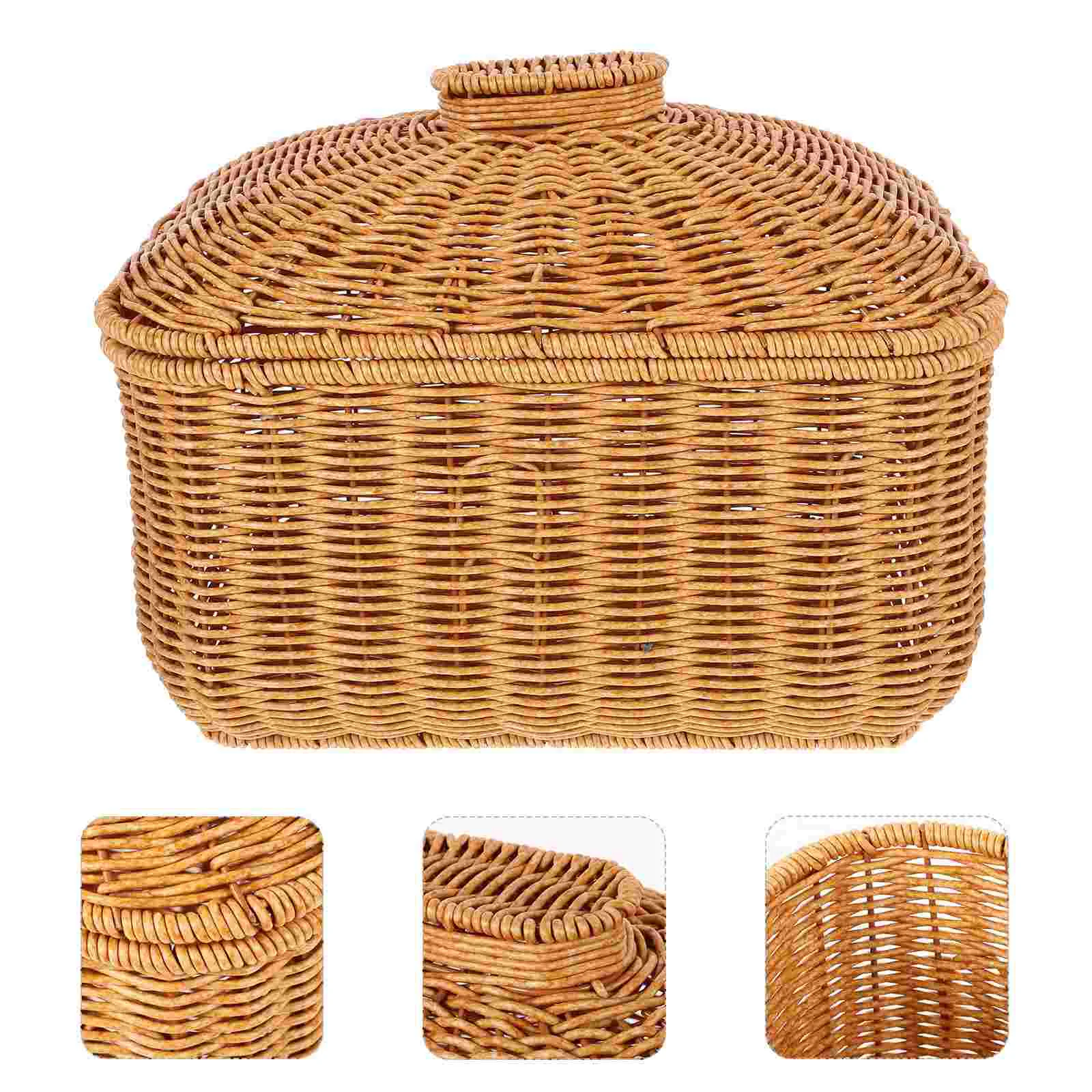 

Rattan Storage Basket Weaving Sundries Decorative Woven Multi-function Bread Fruit Baskets