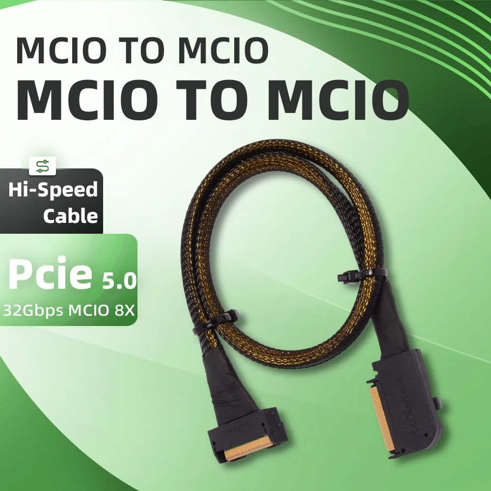 Фото Высокоскоростной кабель-кроссовер Mico SAS 74P PCIe 5.0 32 Гбит/с MCIO 8i MCIO 8X «папа-папа» №1