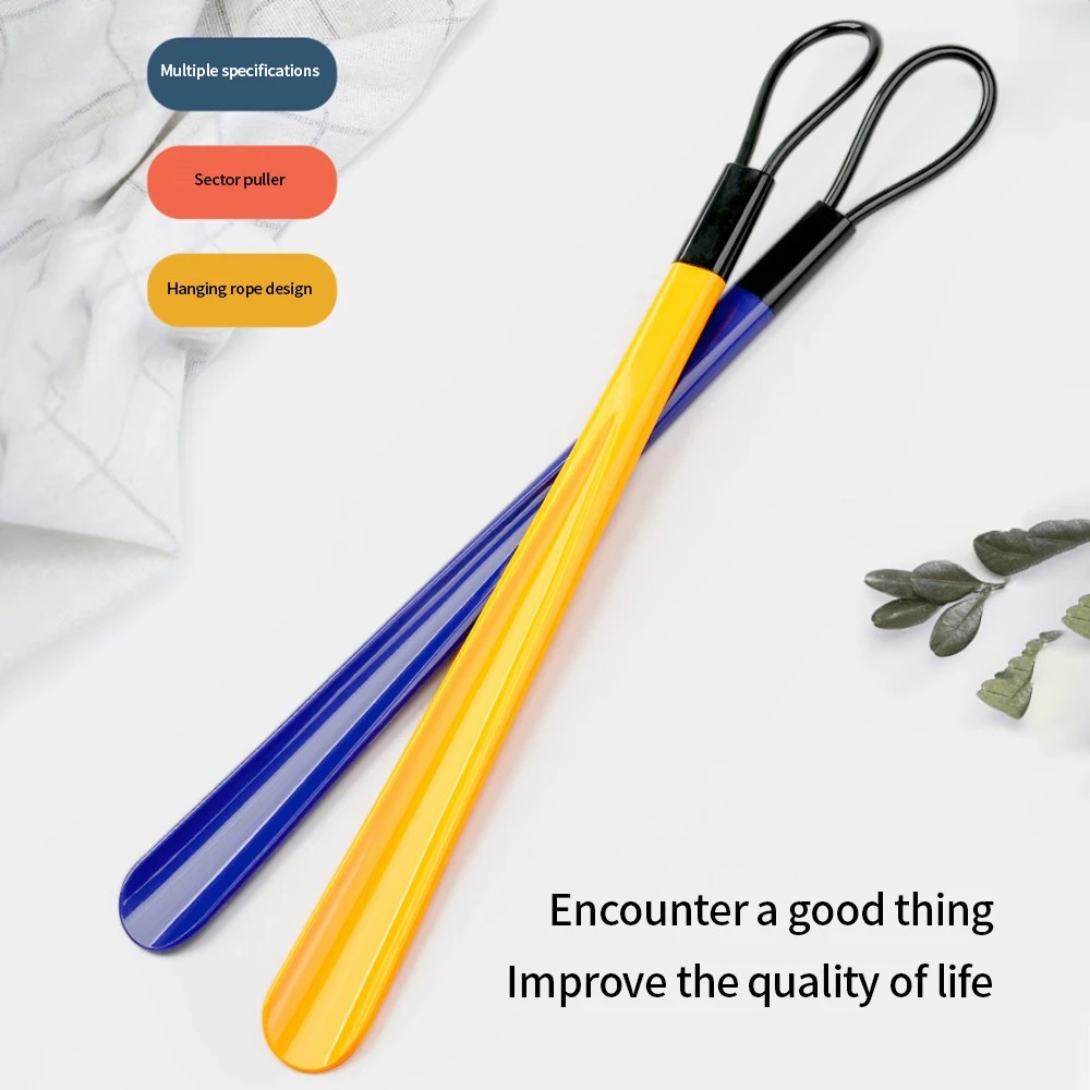 

Lazy Shoe Helper Plastic Easy To Grip Curved Streamline Design Fit To The Heel Comfortable Portable Shoe Lifting Device Shoehorn