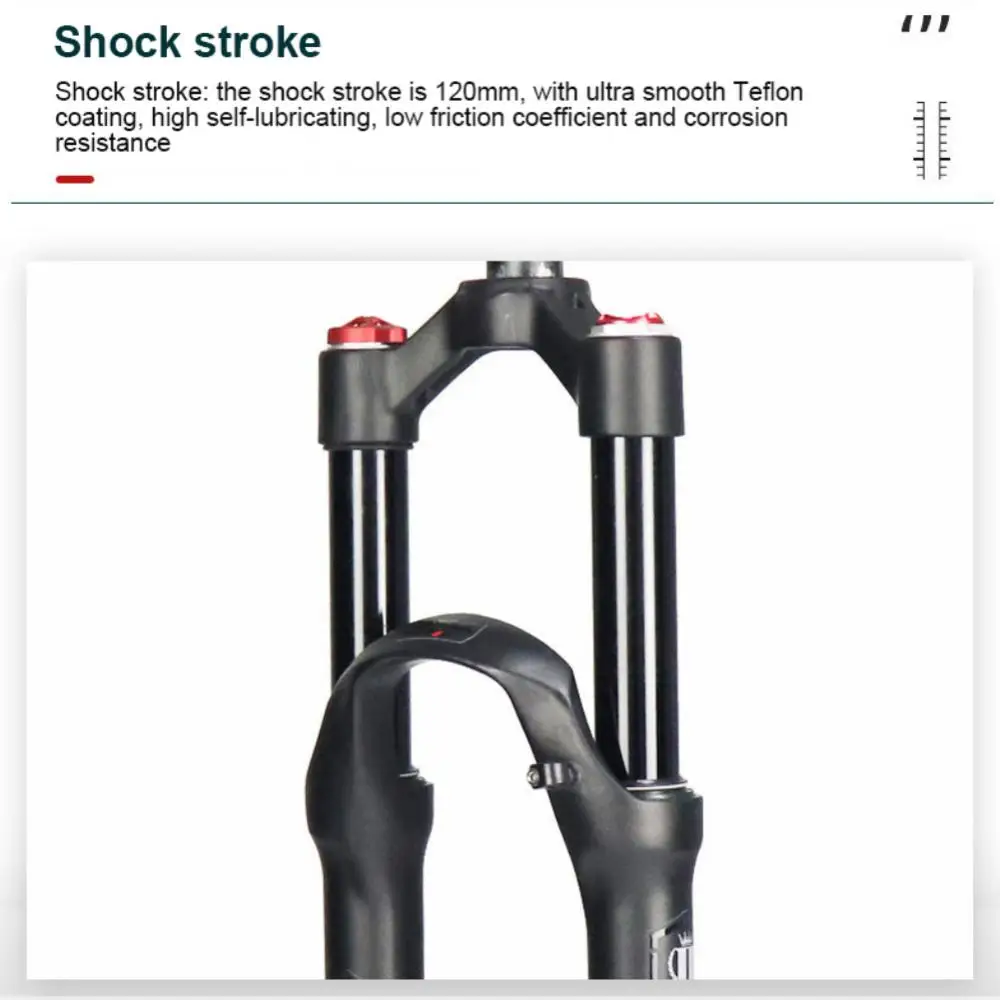 

Black Bicycle Front Fork Solid Arch Bridge I-shaped Locking Shock Absorber Aluminum Alloy Riser Unique Bike Air Fork