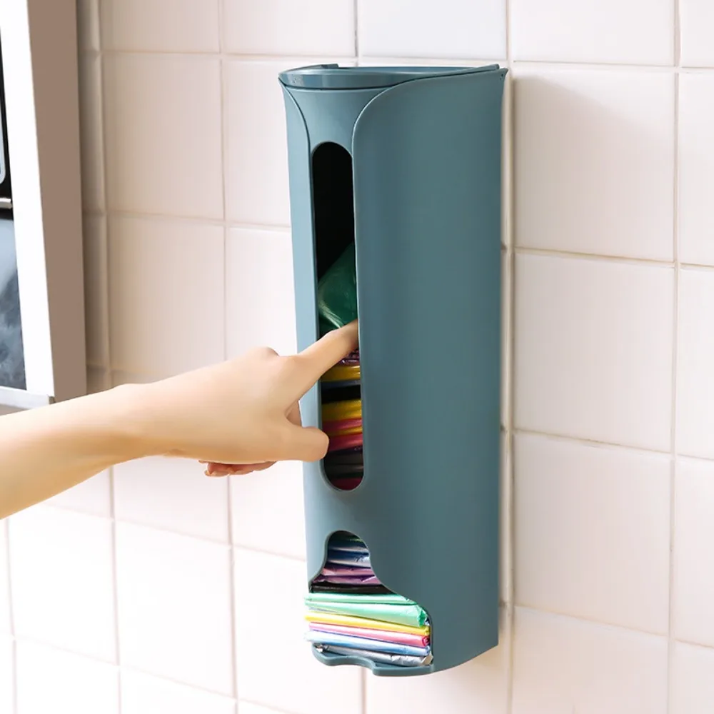 

Bathroom Kitchen Trash Bags Organizer Plastic Bag Holder Garbage Bag Storage Storage Box Wall Hanging