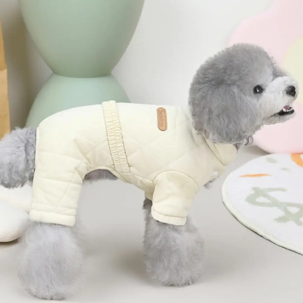 

Stylish Dog Clothes Soft Easy Cleaning Four-legged Pets Clothes Pet Cotton Coat Pet Jumpsuit