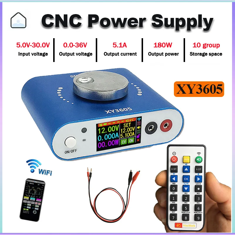 XY3605 CNC DC Регулируемый источник питания WiFi 180 Вт 36 В Регулируемый понижающий преобразователь с ЖК-экраном приложение лабораторный регулятор напряжения