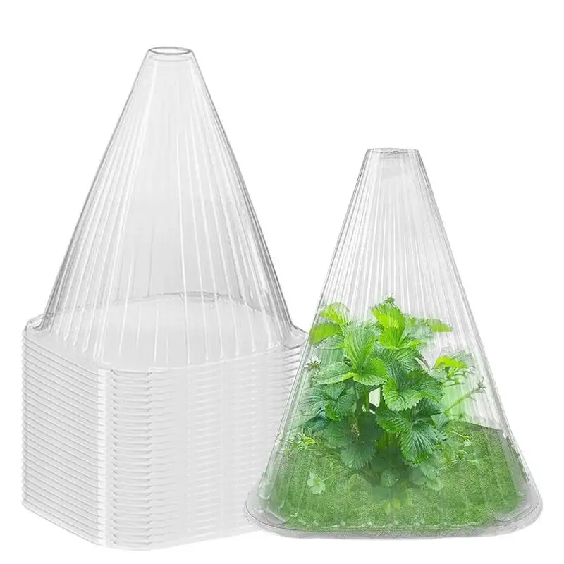 

Outdoor Vegetable Protection Cover Reusable Flower Protectors Plant Cloche Animals Proof Seedling Protector Transparent