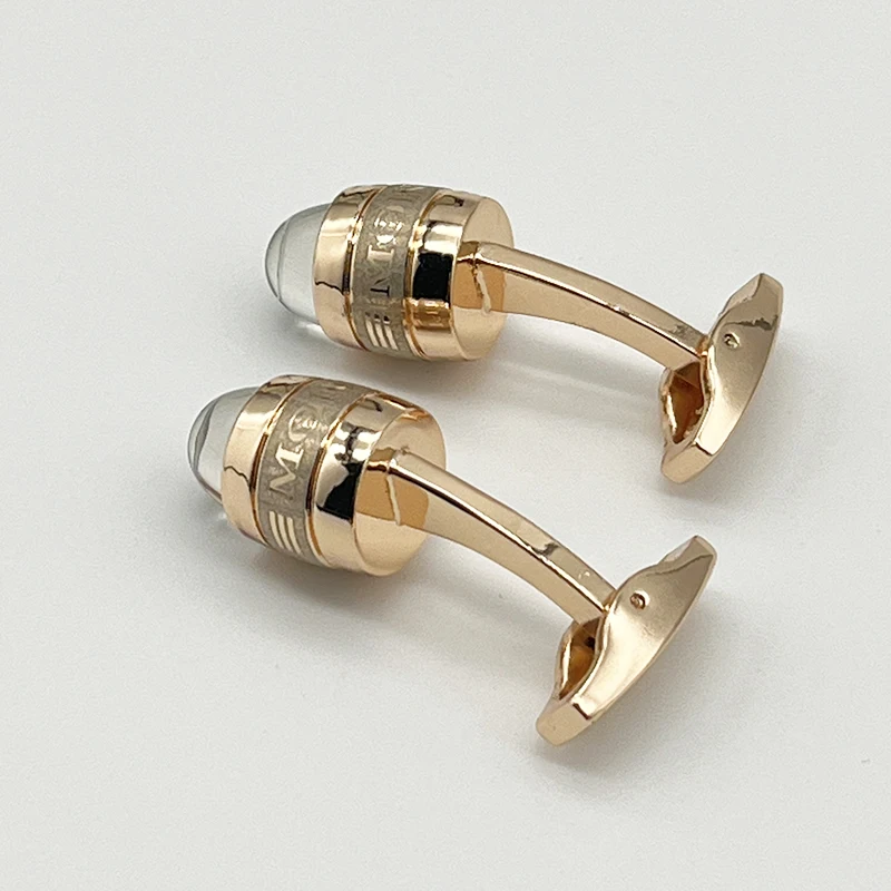 LAN Luxury MB Cufflinks Designer French Shirt Cuff Link For Men Crystal Head Style Four Colors High Quality Gift M01